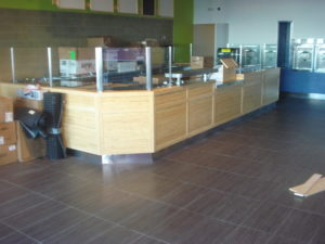 Commercial restaurant cabinetry built by HN Woodworing Inc.